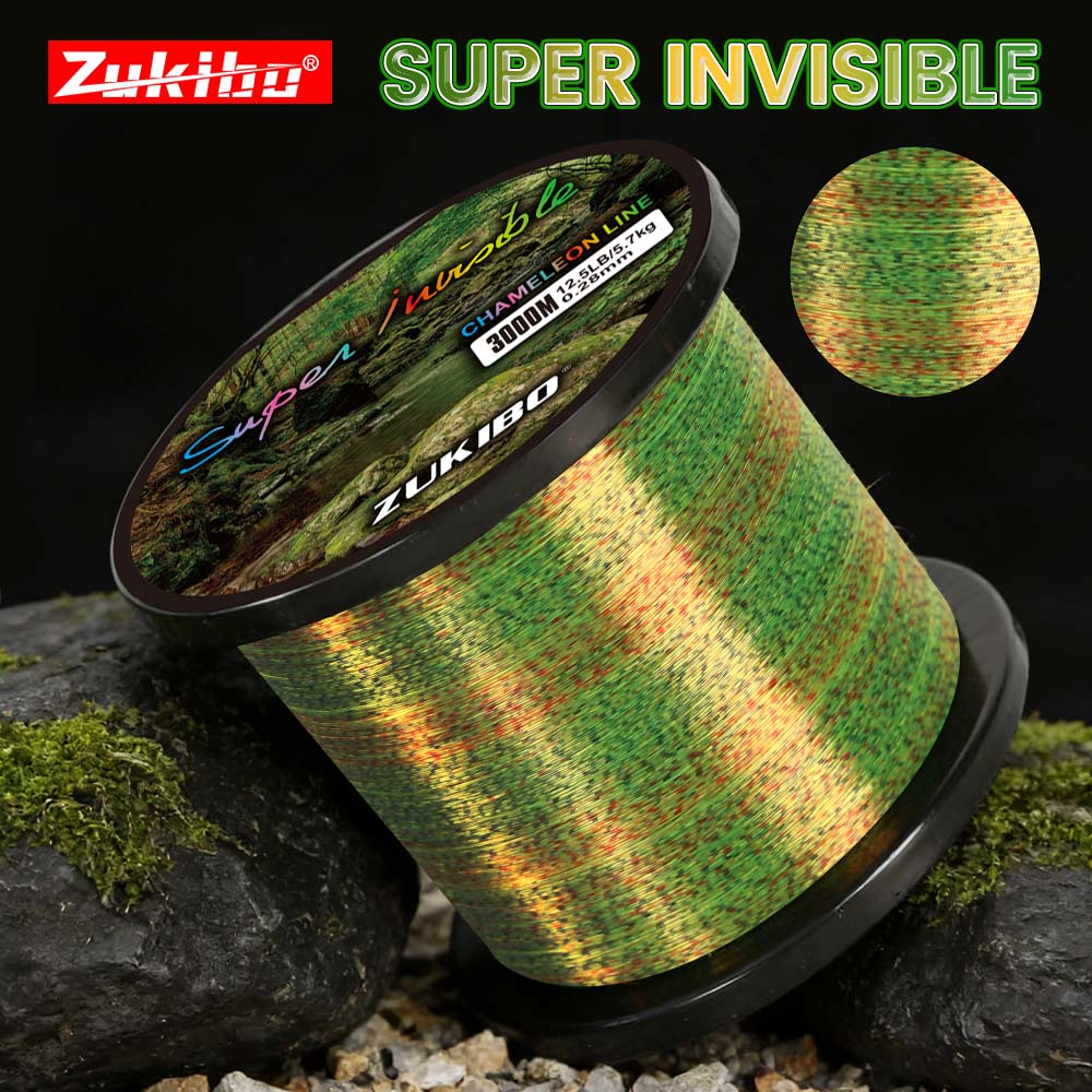 Fluorocarbon Line - ZUKIBO 3D Speckle Line Yellow Five