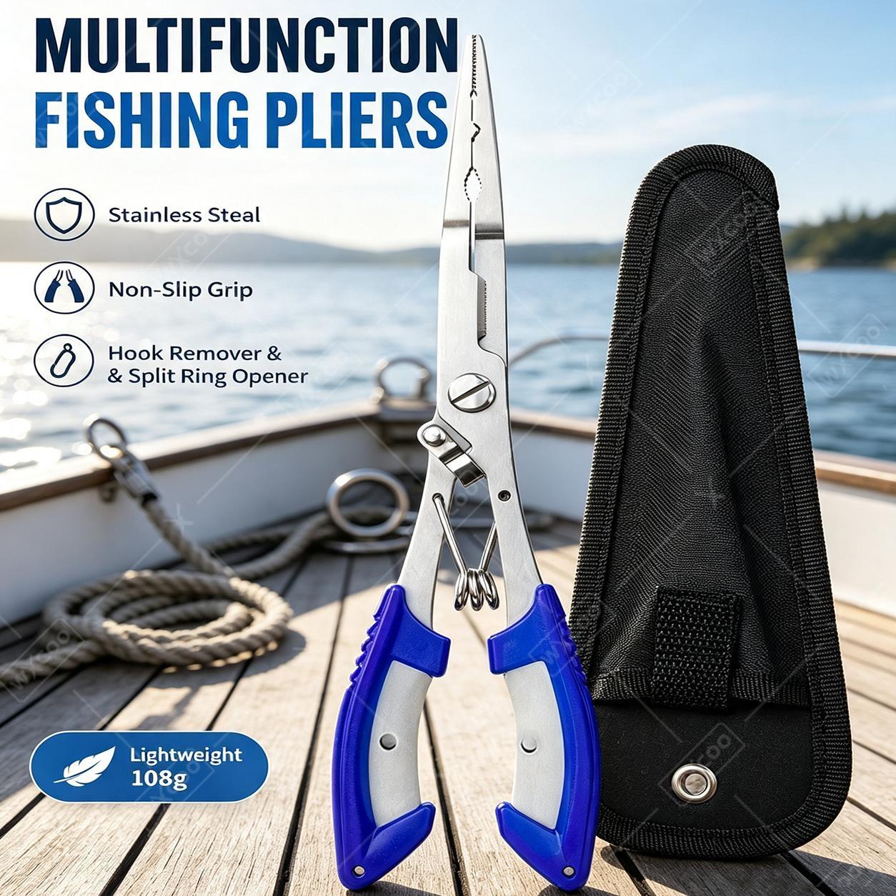 Fishing Line Cutter - Multi-Function Stainless Steel Fishing Tool Kit