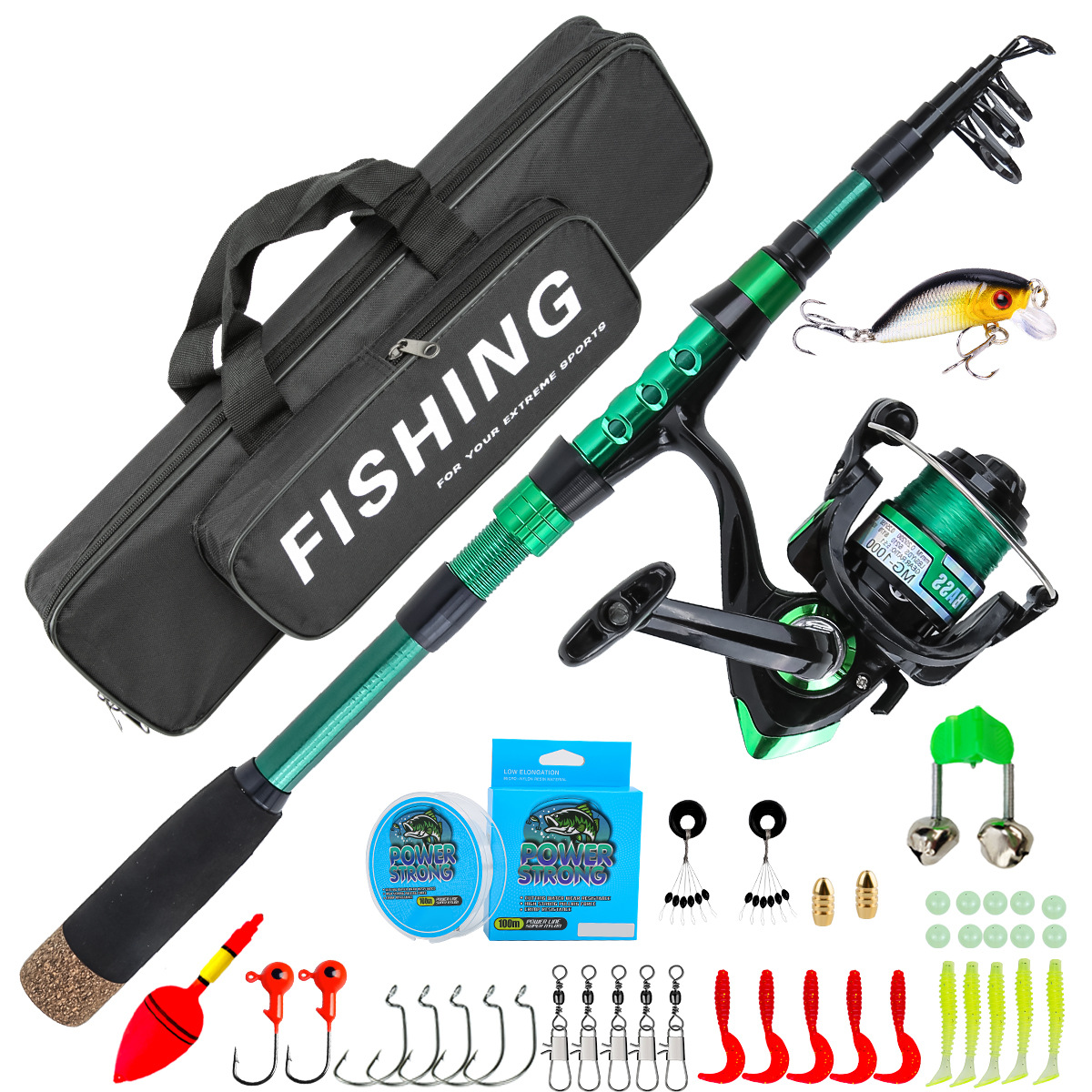 1.8 Meters Green Carbon Fiber  - Fishing Line Spooler review and price